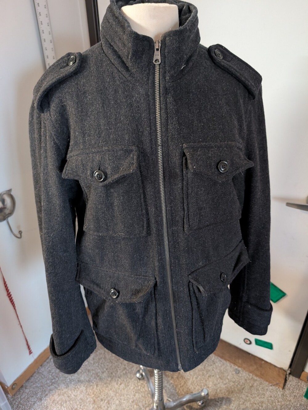 GAP Men's Charcoal Military Field Jacket